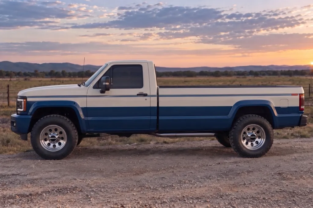 Boone Single Cab steel body, side view